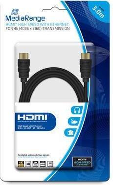 Image du produit MediaRange HDMI (Typ A) — HDMI (Typ A) (3 m)