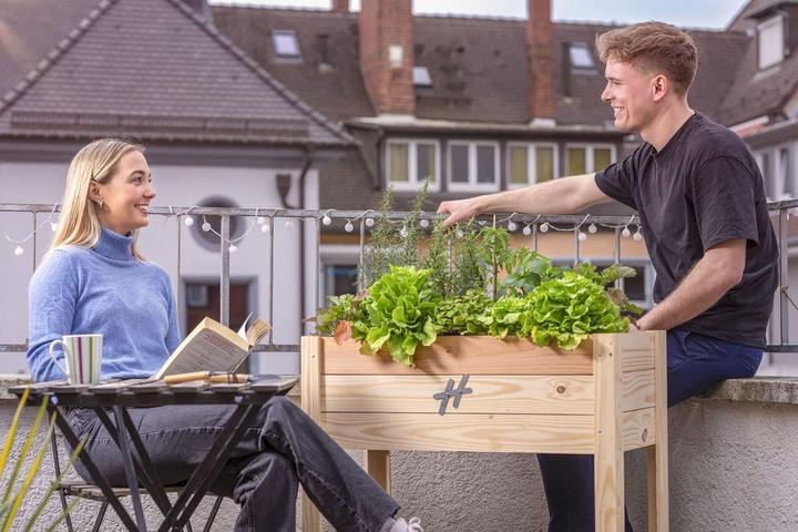 Actual product image VCM Holz Hochbeet Pflanzkasten Garten Terrasse Balkon