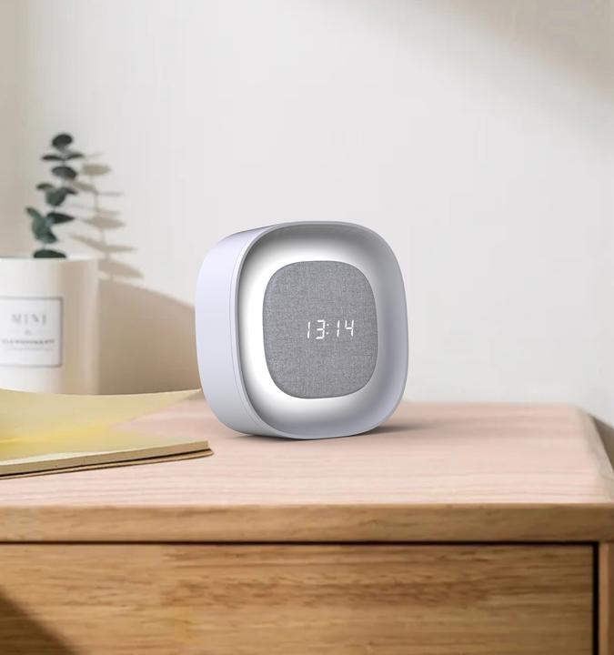 Immagine prodotto Forever Light Wecker mit Nachtlicht LED PURE FNL-03 BJORN weiss quadratisch