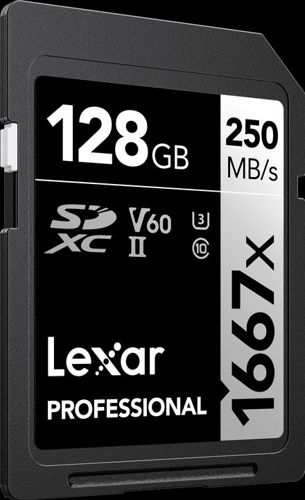 Produktbild Lexar Professional 1667x (128 GB, SDXC, U3, UHS-II)