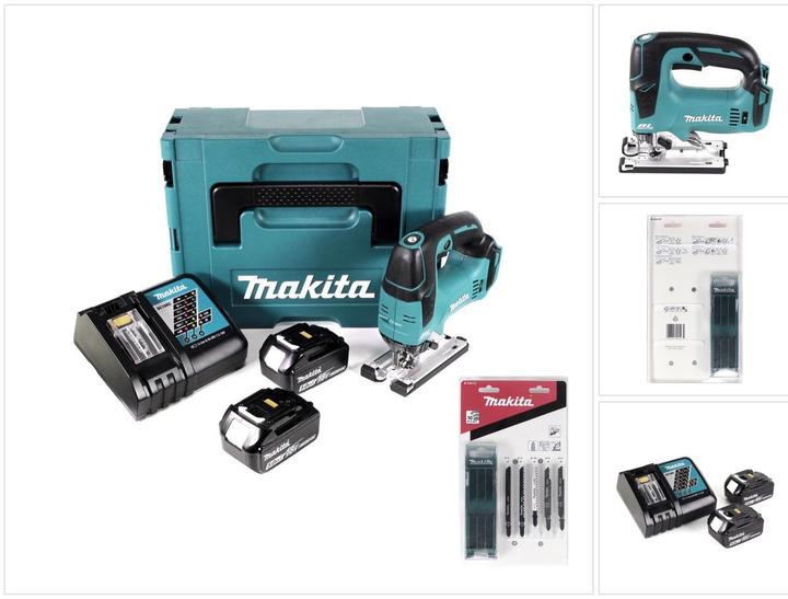 Makita DJV 182 RTJ Accupendeldecoupeerzaag 18V Brushless + 2x Accu 5,0Ah + Lader + 14x Zaagblad