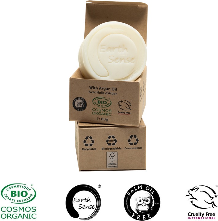 Actual product image Natura Punto Set of 3 palm oil free solid organic shampoo (Solid shampoo)