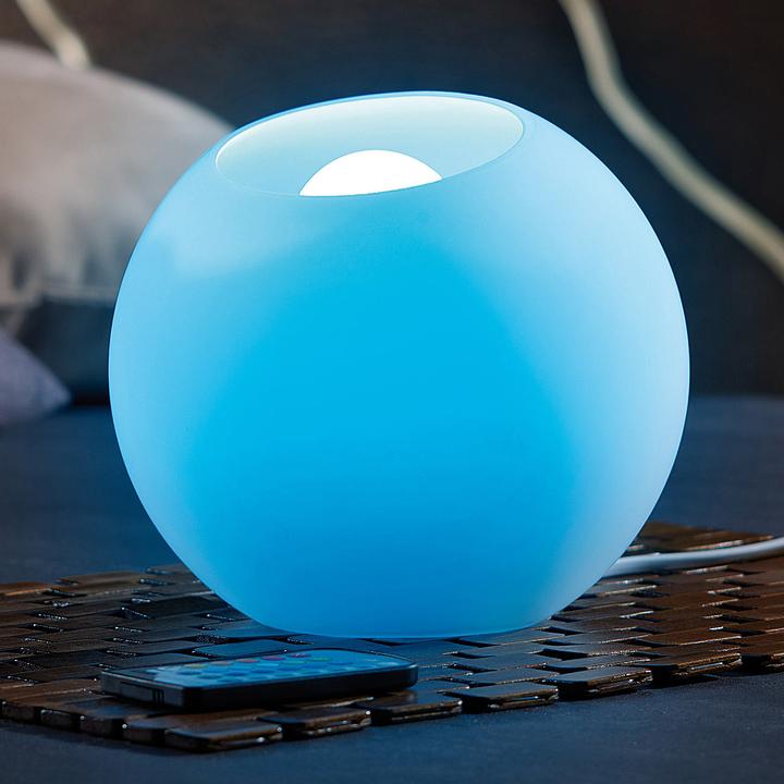 Actual product image Lunartec Remote control LED light ball made of frosted glass