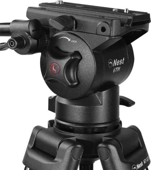Produktbild Nest Video Stativ NT-670 + Fluidgedämpfter Kopf (Metall)