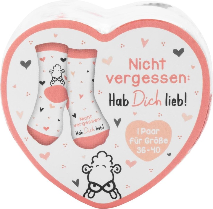 Produktbild Sheepworld Zaubersocken Motiv 'Hab dich lieb' (Einzelpack, 36 - 40)