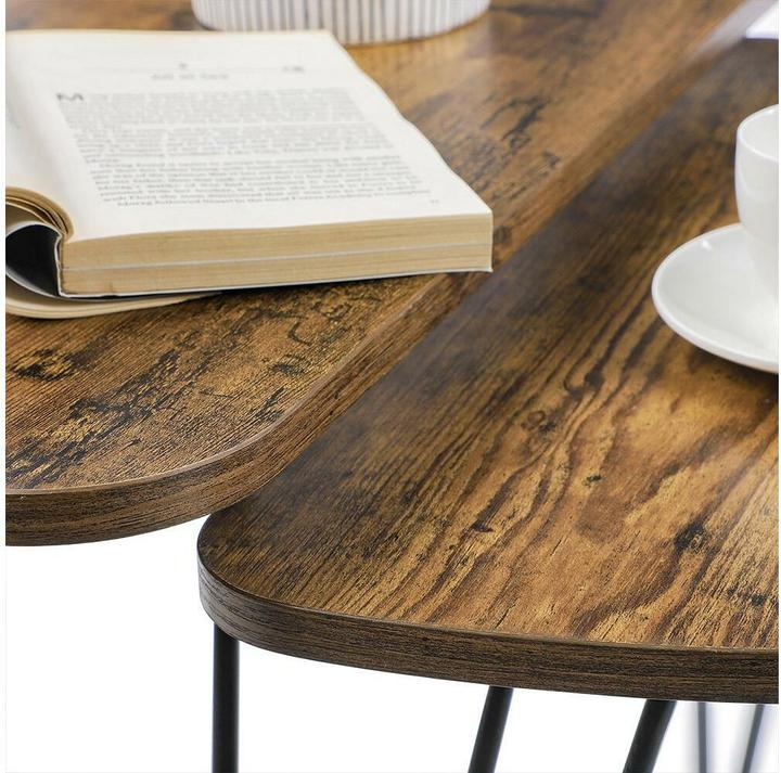 Image du produit Vasagle Ensemble de tables basses en bois marron (52 x 60 x 47.50 cm)