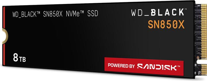 Actual product image WD Black SN850X powered by SANDISK (8000 GB, M.2 2280)