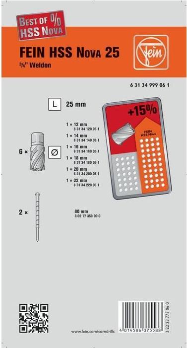 Produktbild Fein Kernbohrer-Set 63134999061 1 S (12-22 mm)
