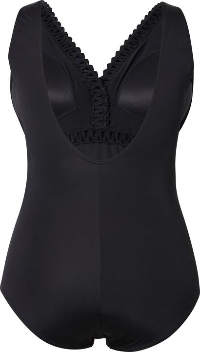 Produktbild Ulla Popken Badeanzug, Zierborten, Softcups, tiefer Rücken, recycelt (56)