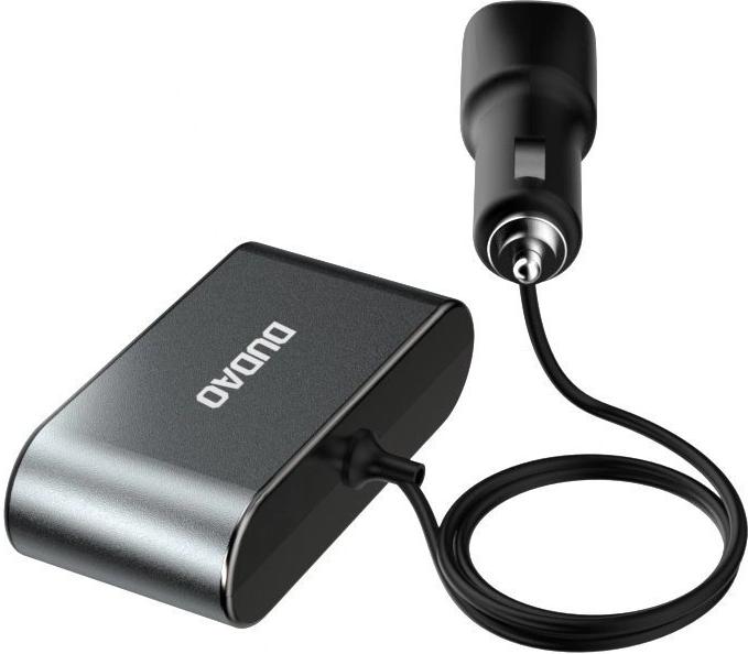 Productafbeelding Dudao autolader 2x USB / 3x sigarettenaansteker splitter zwart (R1Pro zwart)