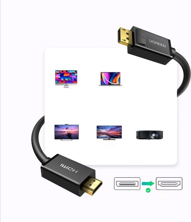 Productafbeelding Ugreen Weergavepoort - HDMI (3 m, DisplayPort, HDMI)