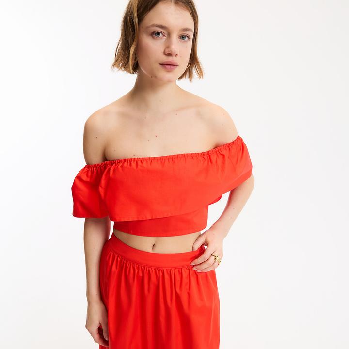 Immagine prodotto La Redoute Collections Kurzes Bustier-Top mit Rüschen (40)