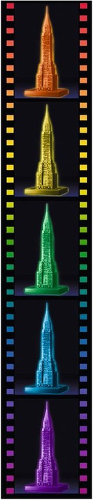 Actual product image Ravensburger Night Edition: Chrysler Building - 3D building puzzle (216 pieces)