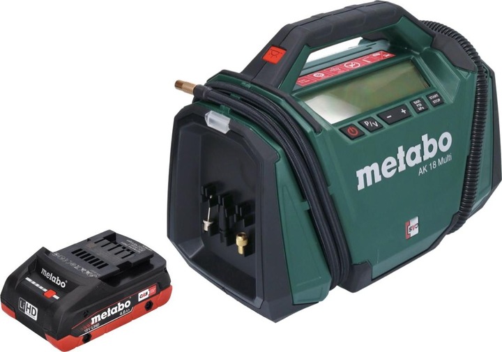 Productafbeelding Metabo AK 18 Multi accu compressor 18 V 11 bar + 1x accu 4.0 Ah - zonder lader
