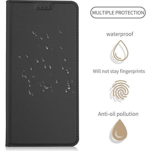 Thumbnail - MU Classic Classic Leder Bookcover Series (Asus Zenfone 5 Lite (ZC600KL)), Smartphone Hülle, Schwarz