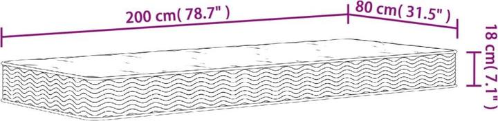 Actual product image vidaXL Bonnell-Federkern-Matratze (80 x 200 cm)