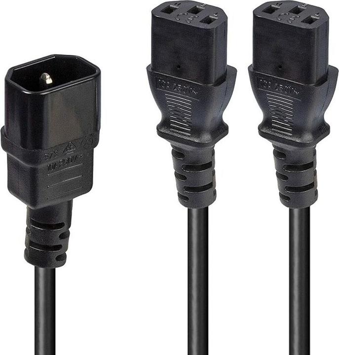 Produktbild Lindy 2m IEC C14 auf 2x IEC C13 Y-Netzkabel (2 m)