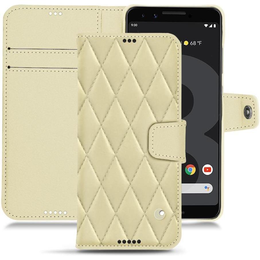 Thumbnail - Noreve Lederschutzhülle Wallet (Google Pixel 3 XL), Smartphone Hülle, Beige