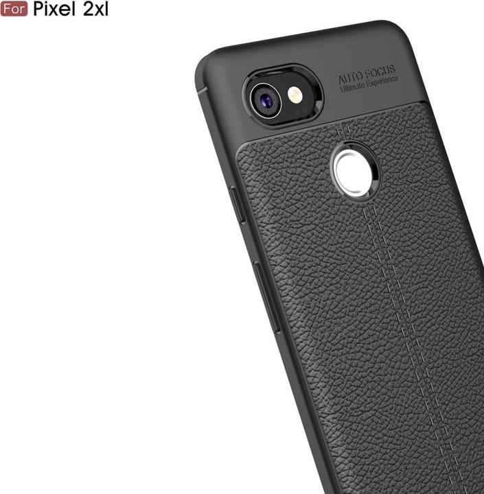 Actual product image Screenguard Google Pixel 2 XL Case Leather Design TPU Cover (Google Pixel 2 XL)