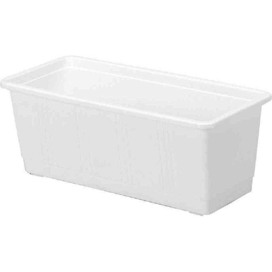 Geli, Blumentopf, Blumenkasten Standard Kunststoff 80x17x14 cm weiss (17.50 cm)