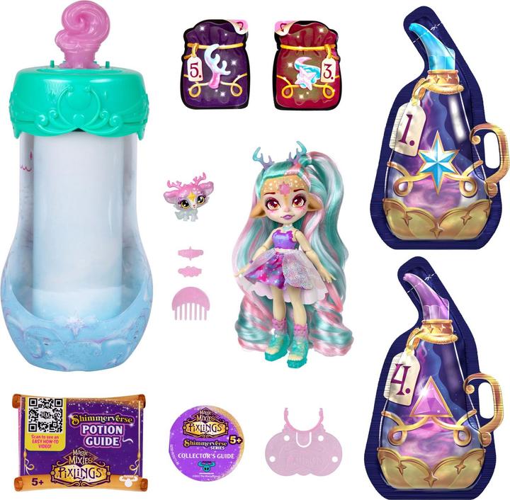 Actual product image Magic mixies Pixlings Galaxy Hair Doll Single PK Deerlee (30528)