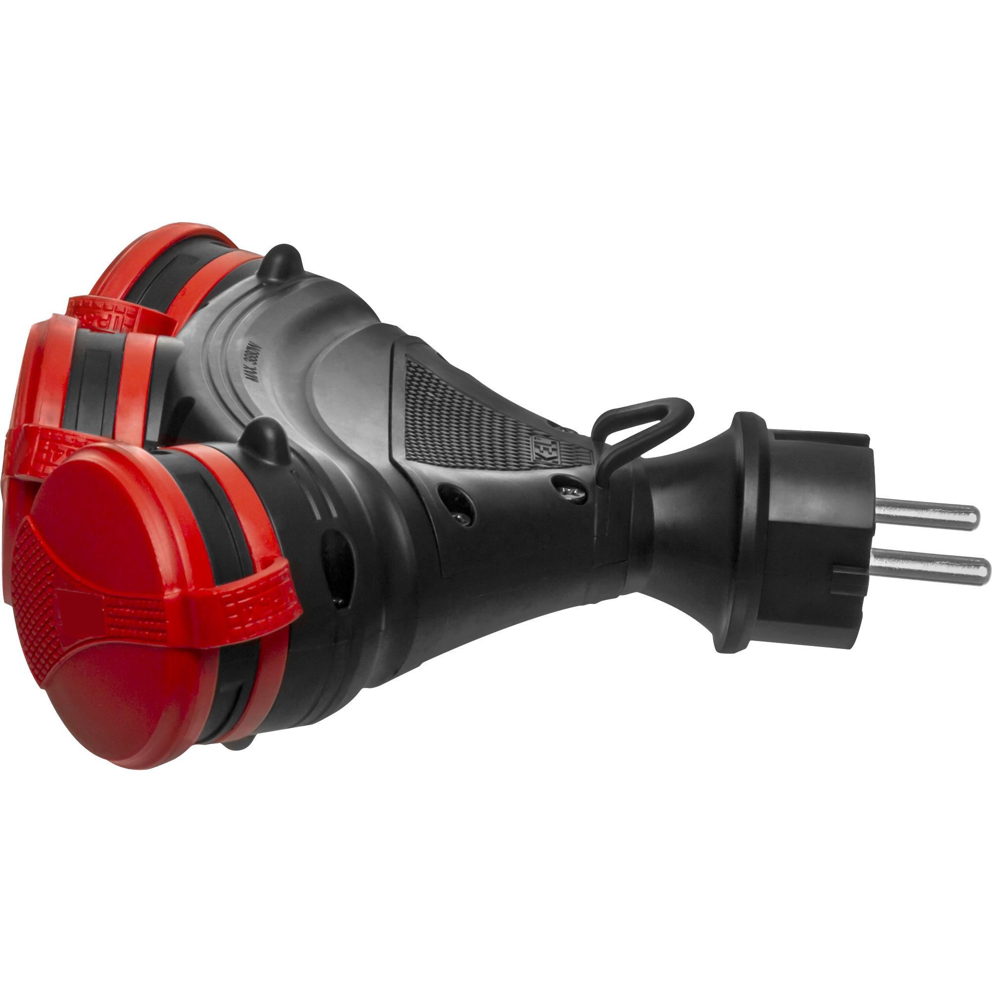Thumbnail - Awtools, Baustromverteiler, Rozgałęźnik Extreme Potrójny Z Klapkami Ip54 16a