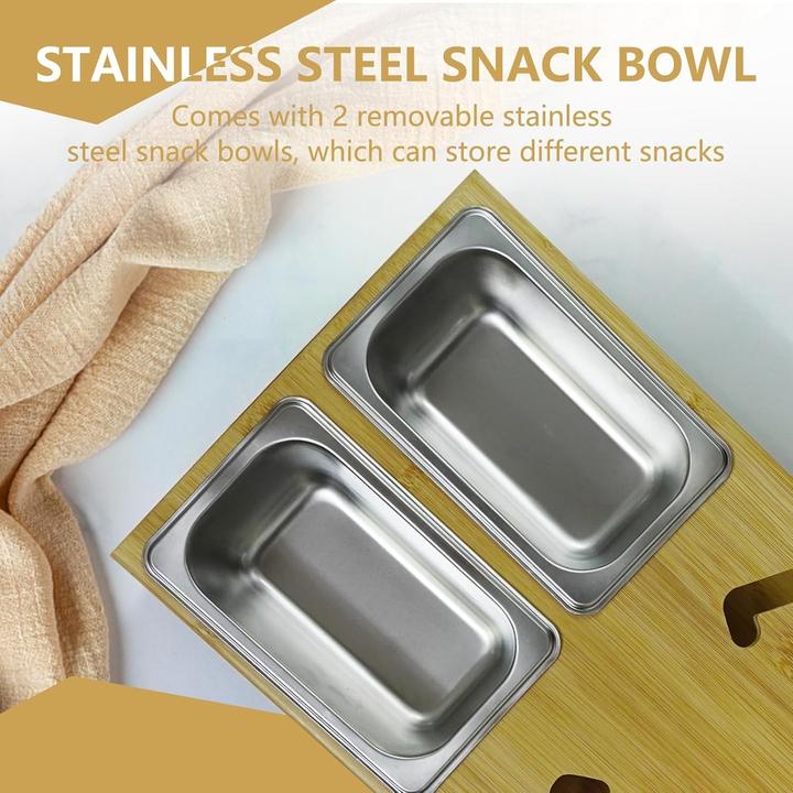 Produktbild Gourdbro Couchbar mit Weinglashalter und Snackschalen