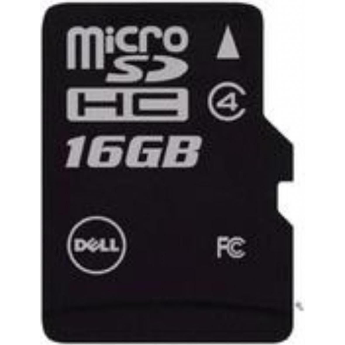 Dell MICROSDHC/SDXC 16GB (16 GB, microSDHC), Speicherkarte, Schwarz