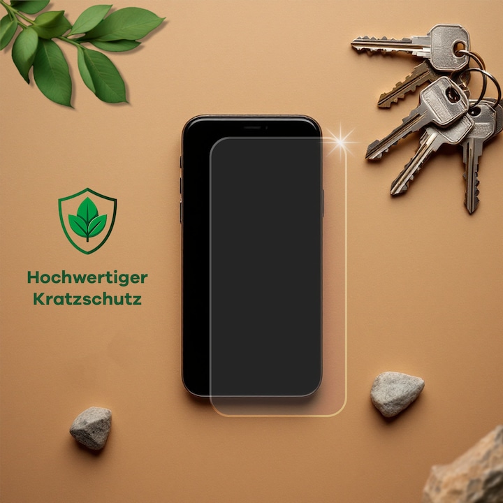 Actual product image ScreenLeaf Screen Protector sustainable Screen Protection, clear, anti-scratch (2 Piece, Ulefone Armor 21)