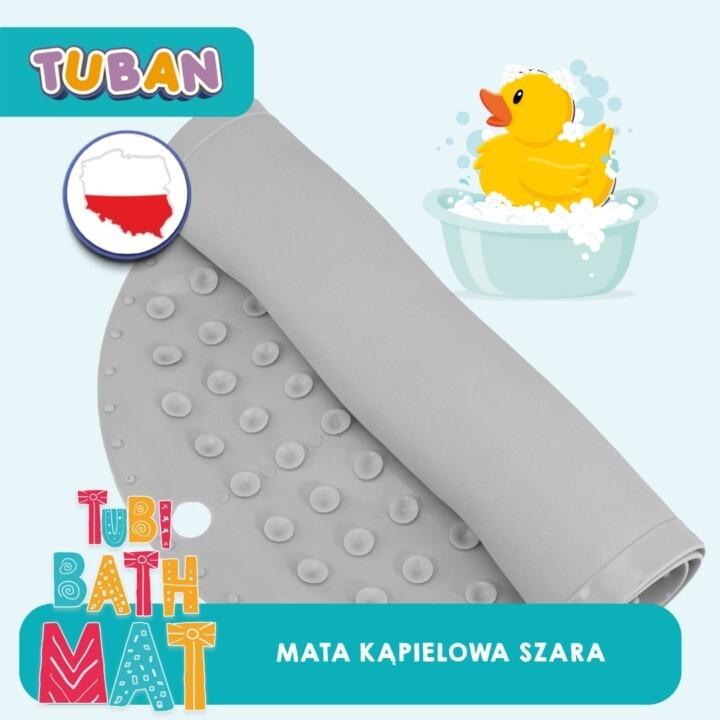 Produktbild Tuban Antirutsch-Badematte grau (35 x 70 cm)