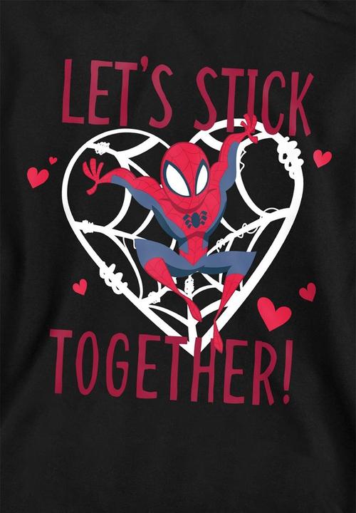 Produktbild Spiderman Let's Stick Together Kapuzenpullover Zum Überziehen Valentinstag (116)