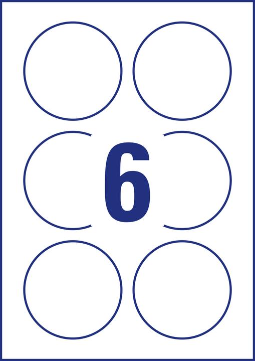 Produktbild Avery Zweckform Kennzeichnungsetiketten, Durchmesser: 80 mm weiss, rund, wiederverwendbar, Papier blanko