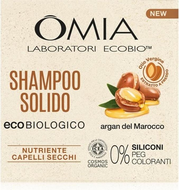 Actual product image Omia Laboratories Argan del Marocco Solid Shampoo 50g (Solid shampoo, 50 g)