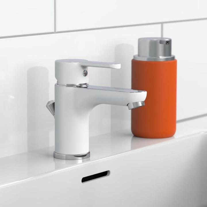 Image du produit Eisl Robinet salle de bain DIZIANI Robinet de lavabo blanc chromé Mitigeur NI075DINWCR