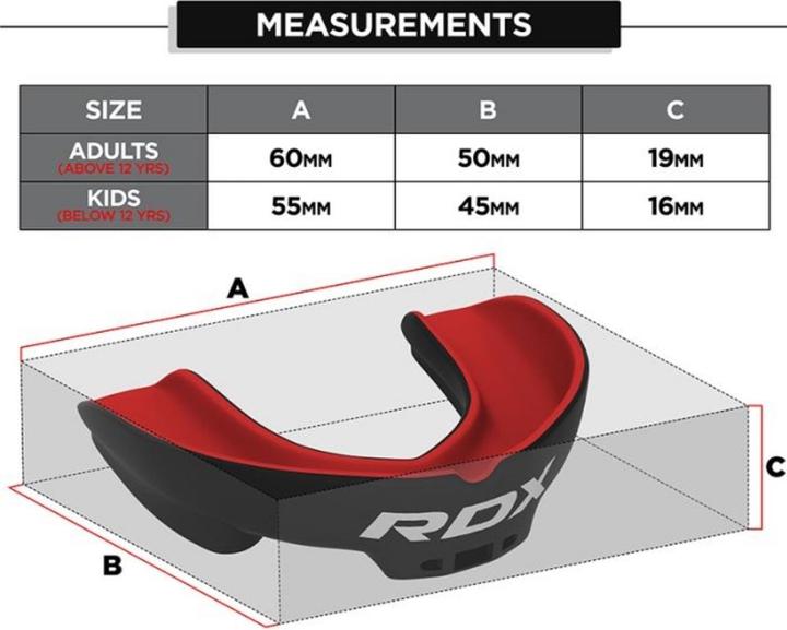 Actual product image Rdx Mouth Guard Junior below 12 years (One size)