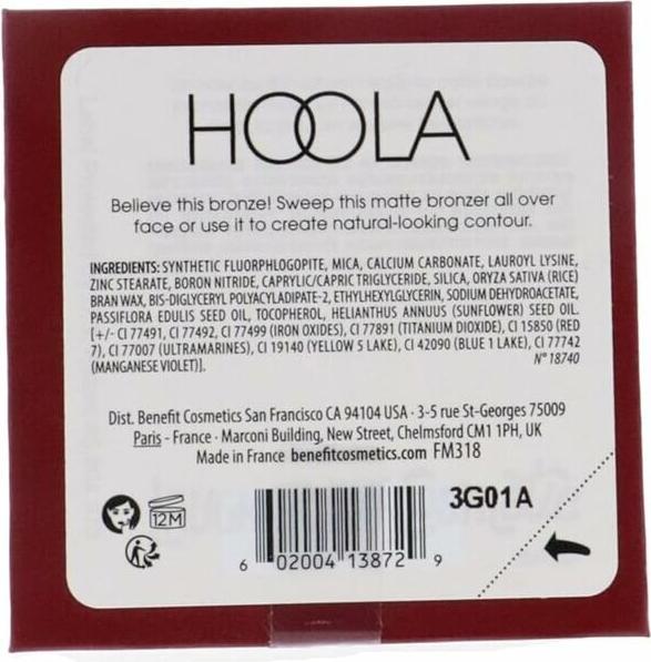 Nährwerte und Zutaten BeneFit Cosmetics Hoola (Bronzer, 8 g)