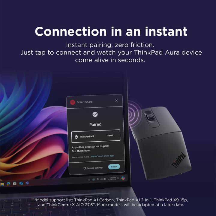 Actual product image Lenovo ThinkPad Bluetooth Presenter Mouse (Cable, Wireless)