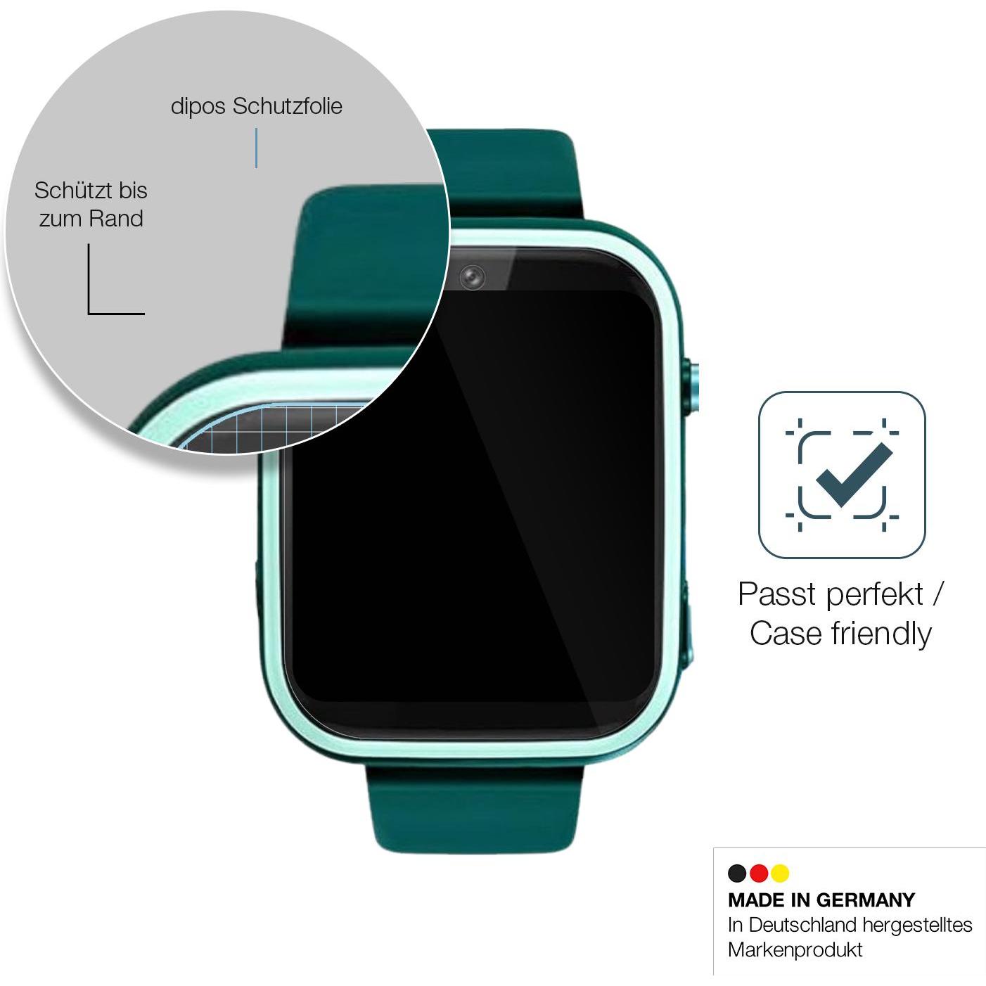 Dipos Anti-Shock Displayschutz 9H, Smartwatch Schutzfolie, Transparent