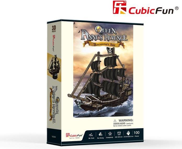 Produktbild Cubicfun 3D-Puzzle Segelschiff Queen Anne's Revenge 100 Teile (1000 Teile)