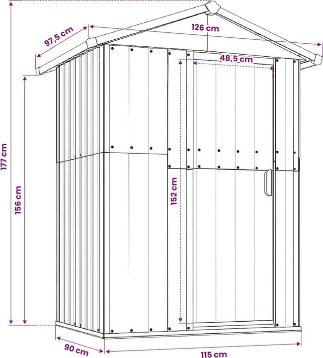 Produktbild vidaXL Geräteschuppen