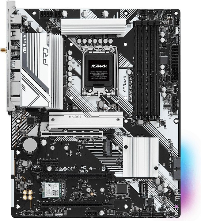 Actual product image AsRock B760 PRO RS/D4 WIFI LGA1700 (LGA 1700, Intel B760, ATX)