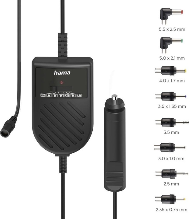 Image du produit Hama Bloc d'alimentation pour voiture, réglable, 3000mA, 36W, max. 12V, stabilis. 8 adaptateurs