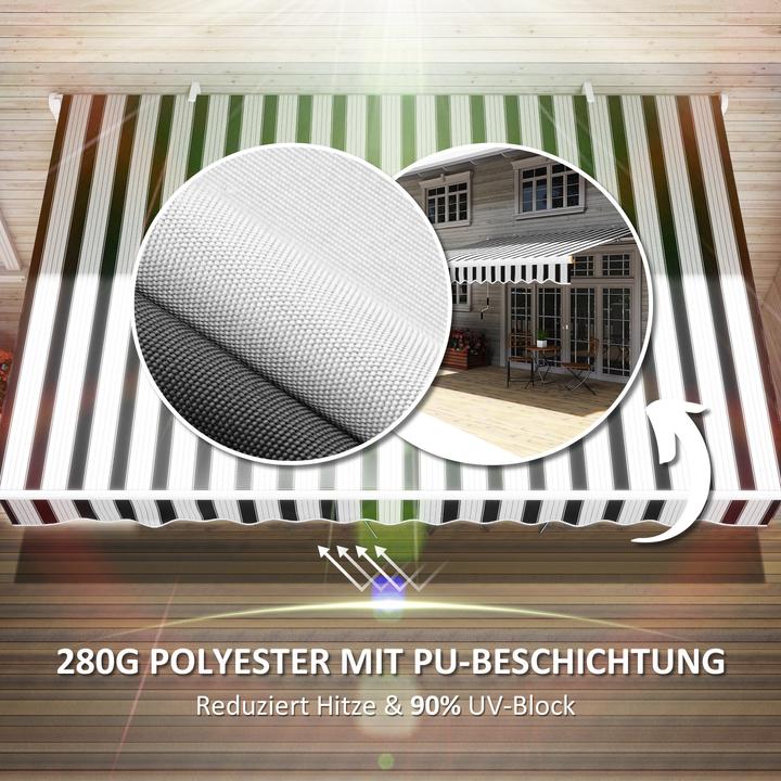 Actual product image Outsunny Hinged awning with hand crank (2.45 m)