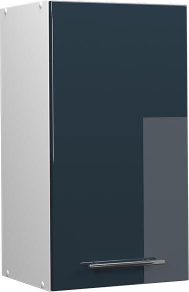 Blau, Dunkelblau hochglanz, Weiss