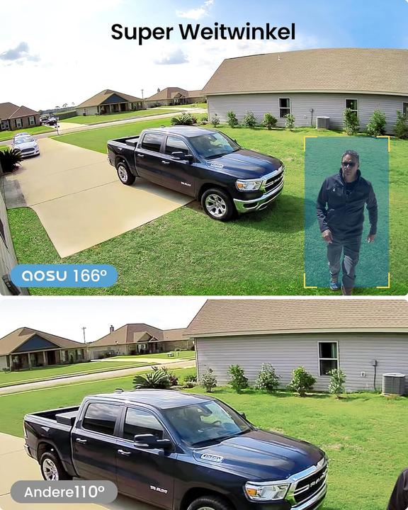 Actual product image Aosu 5MP Überwachungskamera-Set mit Akku, 2 Kameras, 1 Homebase, erweiterbar