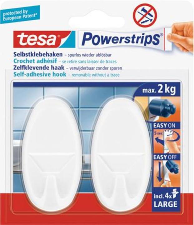 Produktbild tesa Powerstrips Haken Large CLASSIC