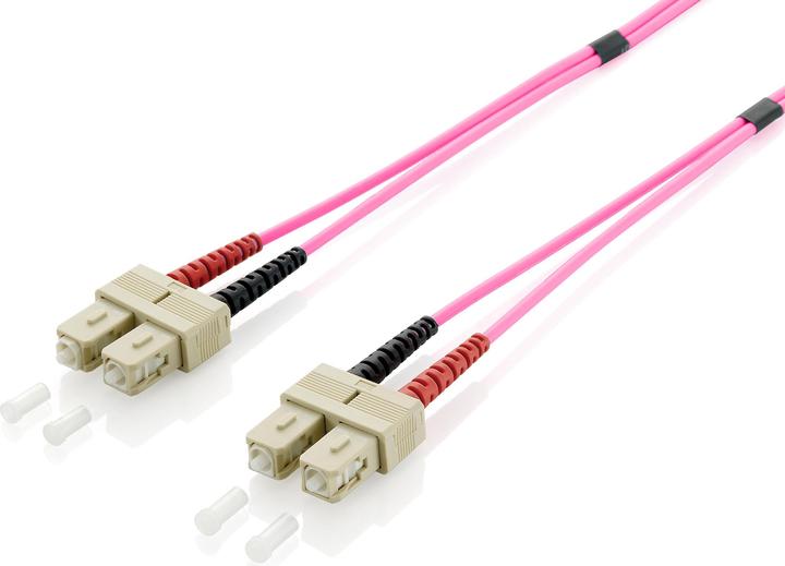 Produktbild equip LWL Patchkabel SC->SC Multimode Duplex OM4 vi (CAT7, 1 m)