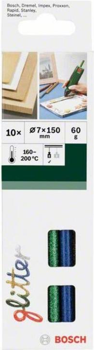 Bosch Zubehör Schmelzkleber Glitter 7 mm 10 Stck., Glitter