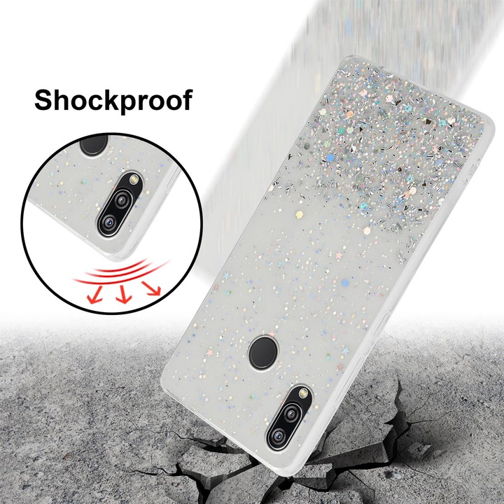 Actual product image Cadorabo TPU cover sparkling glitter (Huawei Nova 3E)