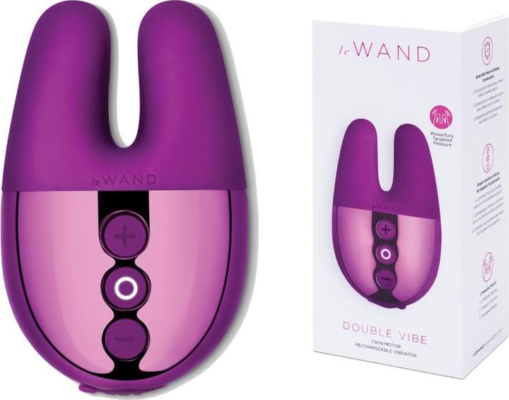 Actual product image Le Wand Lay-on vibrator "Double Vibe" Cherry